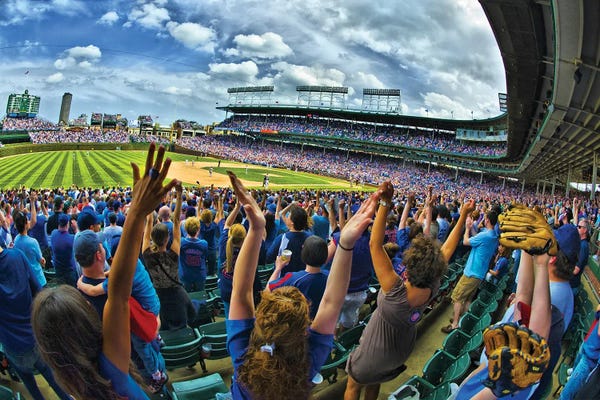 Fine Art Print: Spectators In A Stadium, Wrigley Field, Chicago, Cook County, Illinois, USA by Panoramic Images