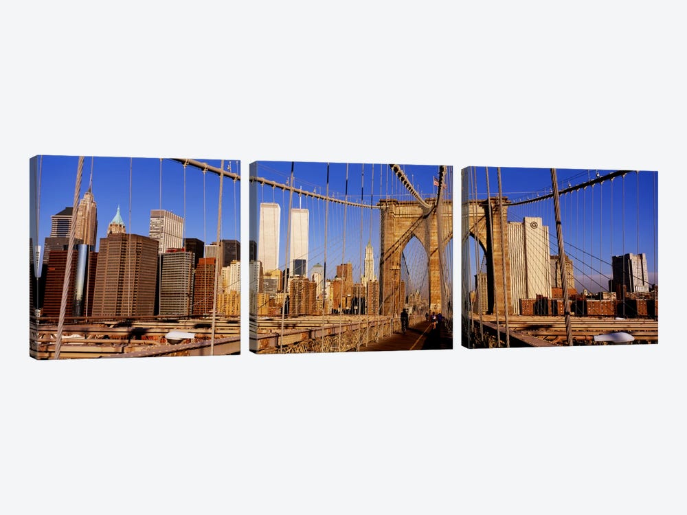 Brooklyn Bridge Manhattan New York NY USA by Panoramic Images 3-piece Canvas Artwork