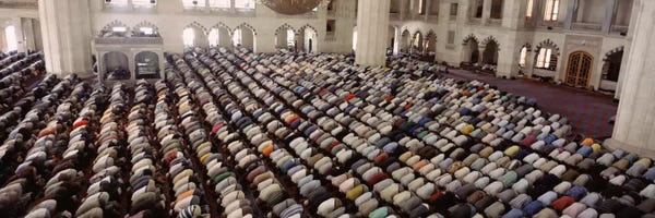 Columns: Turkey, Edirne, Friday Noon Prayer at Selimiye Mosque by Panoramic Images