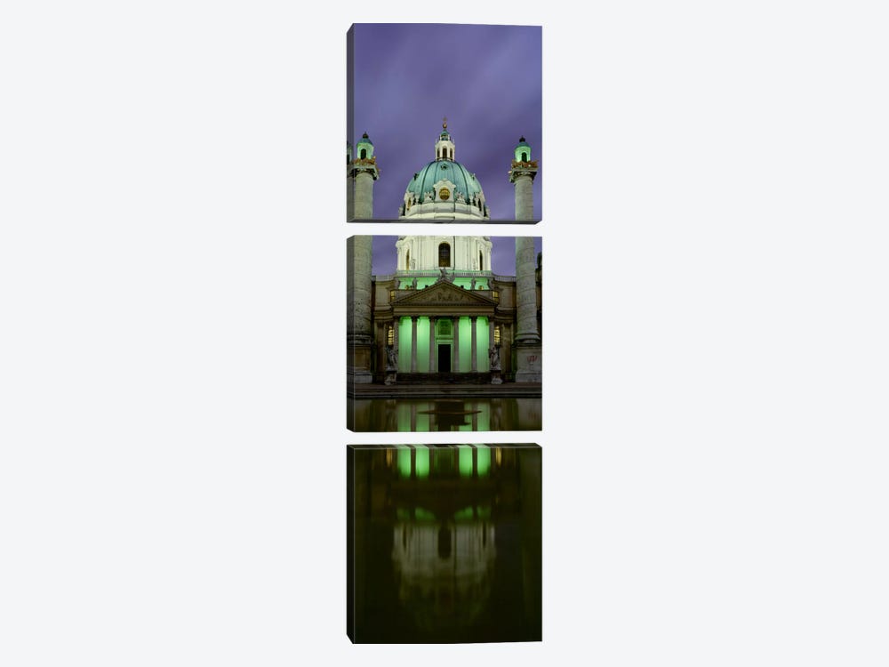 AustriaVienna, Facade of St. Charles Church by Panoramic Images 3-piece Art Print