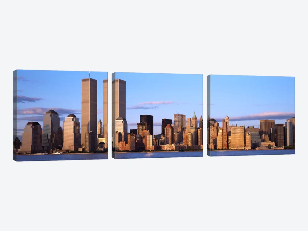 Skyscrapers in a cityWorld Trade Center, Manhattan, New York City, New York State, USA by Panoramic Images 3-piece Canvas Artwork