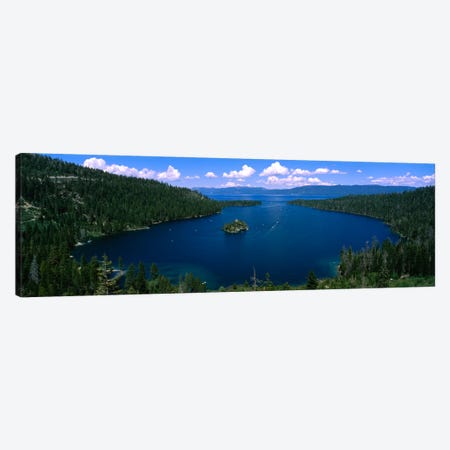 Fannette Island, Emerald Bay, Lake Tahoe, California, USA Canvas Print #PIM1691} by Panoramic Images Canvas Artwork