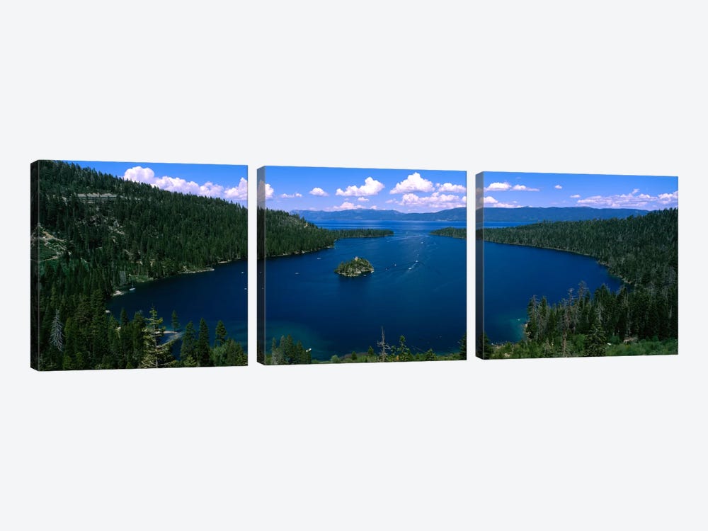 Fannette Island, Emerald Bay, Lake Tahoe, California, USA by Panoramic Images 3-piece Canvas Art