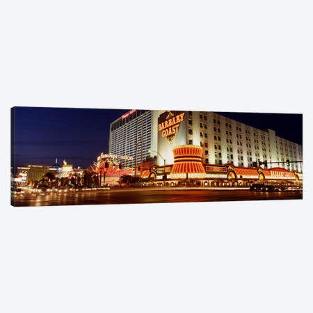 USA, Nevada, Las Vegas, Buildings lit up at night Canvas Print #PIM1692} by Panoramic Images Canvas Art