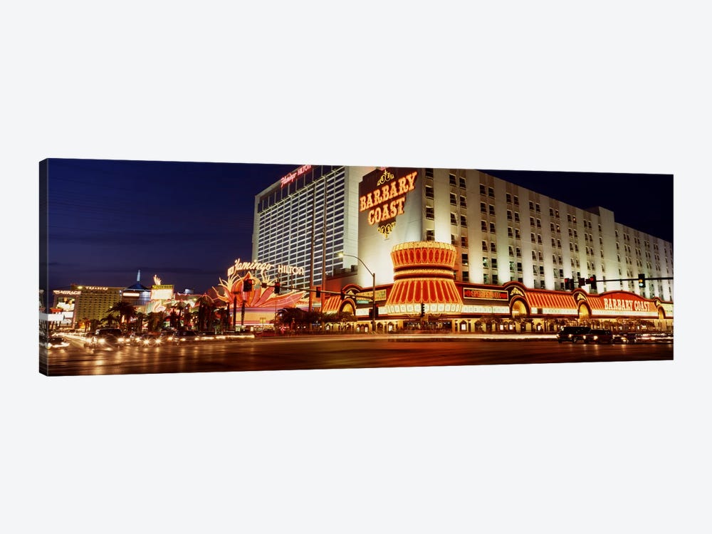 USA, Nevada, Las Vegas, Buildings lit up at night by Panoramic Images 1-piece Canvas Print