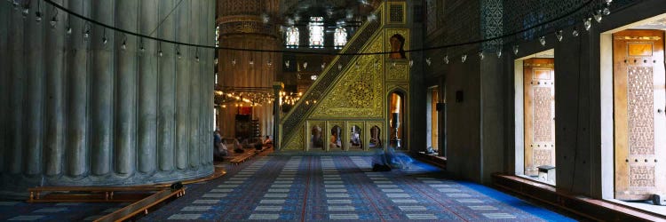 Interiors of a mosqueBlue Mosque, Istanbul, Turkey