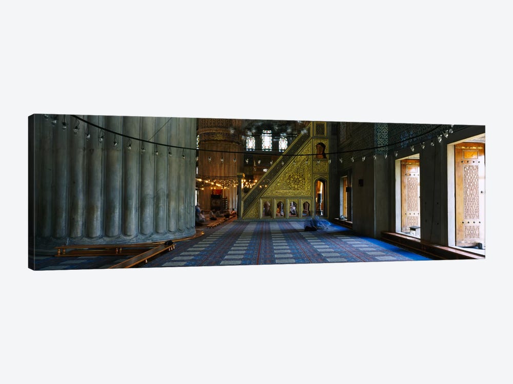 Interiors of a mosqueBlue Mosque, Istanbul, Turkey by Panoramic Images 1-piece Canvas Artwork
