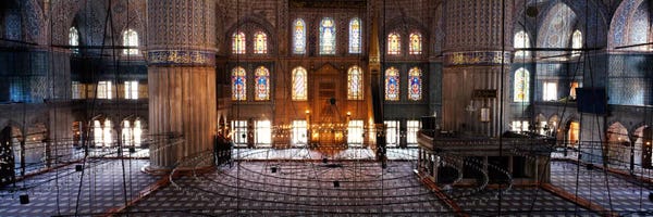 Turkey: Interiors of a mosqueBlue Mosque, Istanbul, Turkey by Panoramic Images