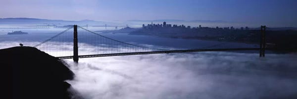 Golden Gate Bridge: USACalifornia, San Francisco, Fog over Golden Gate Bridge by Panoramic Images