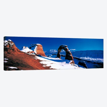 Delicate Arch In Winter, Arches National Park, Utah, USA Canvas Print #PIM16} by Panoramic Images Canvas Wall Art
