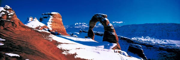 Utah: Delicate Arch In Winter, Arches National Park, Utah, USA by Panoramic Images