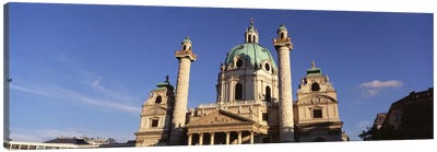 Austria, Vienna, Facade of St. Charles Church Canvas Art Print - Dome Art