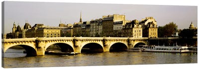 Pont Neuf With Ile de la Cite In The Background, Paris, Ile-de-France, France Canvas Art Print - Paris Photography