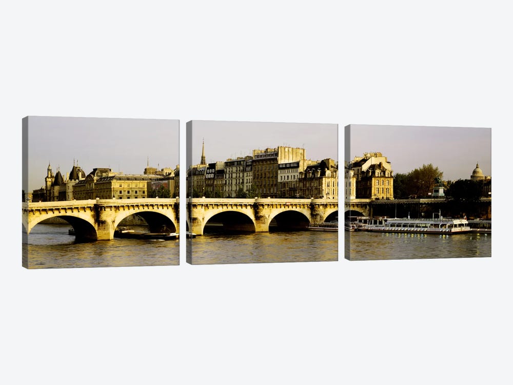Pont Neuf With Ile de la Cite In The Background, Paris, Ile-de-France, France by Panoramic Images 3-piece Canvas Wall Art