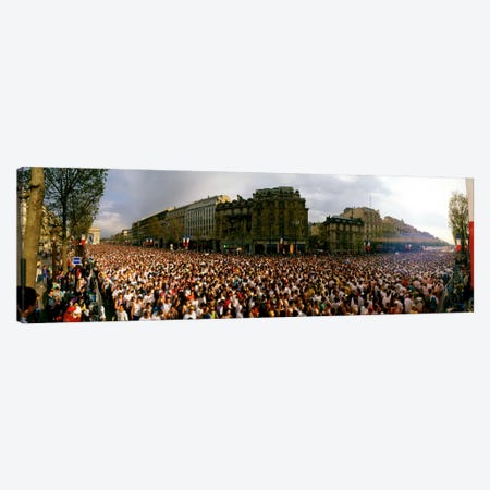 Marathon Runners, Paris, France Canvas Print #PIM171} by Panoramic Images Canvas Art