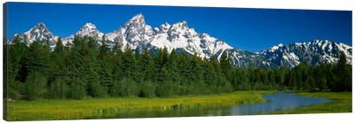Mountain Landscape, Teton Range, Grand Teton National Park, Wyoming, USA Canvas Art Print - Rocky Mountain Art