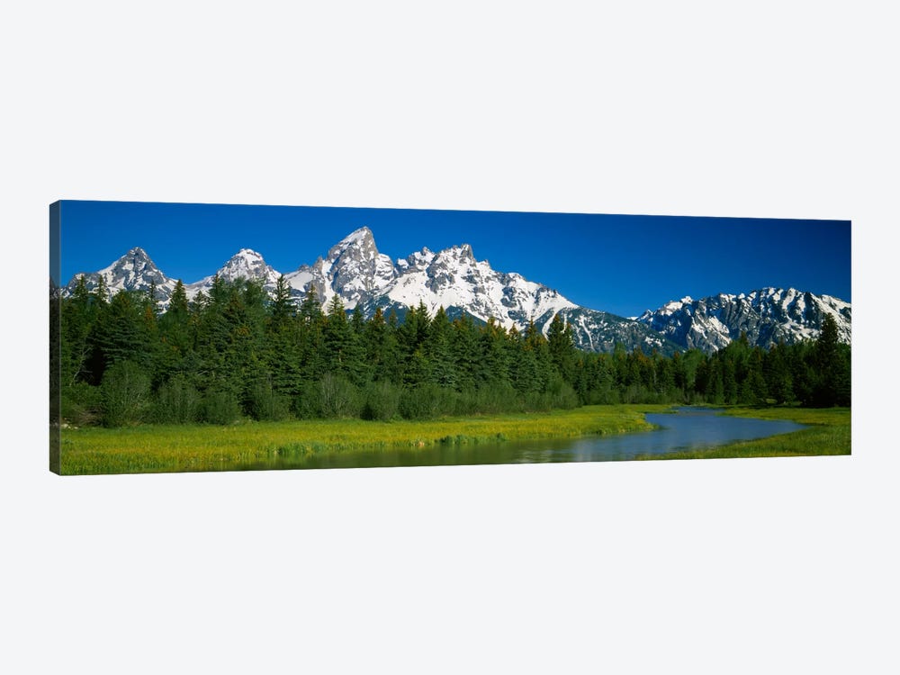 Mountain Landscape, Teton Range, Grand Teton National Park, Wyoming, USA by Panoramic Images 1-piece Canvas Art Print