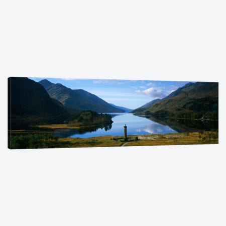 Glenfinnan Monument & Loch Shiel, Glenfinnan, Highlands, Scotland, United Kingdom Canvas Print #PIM1730} by Panoramic Images Art Print