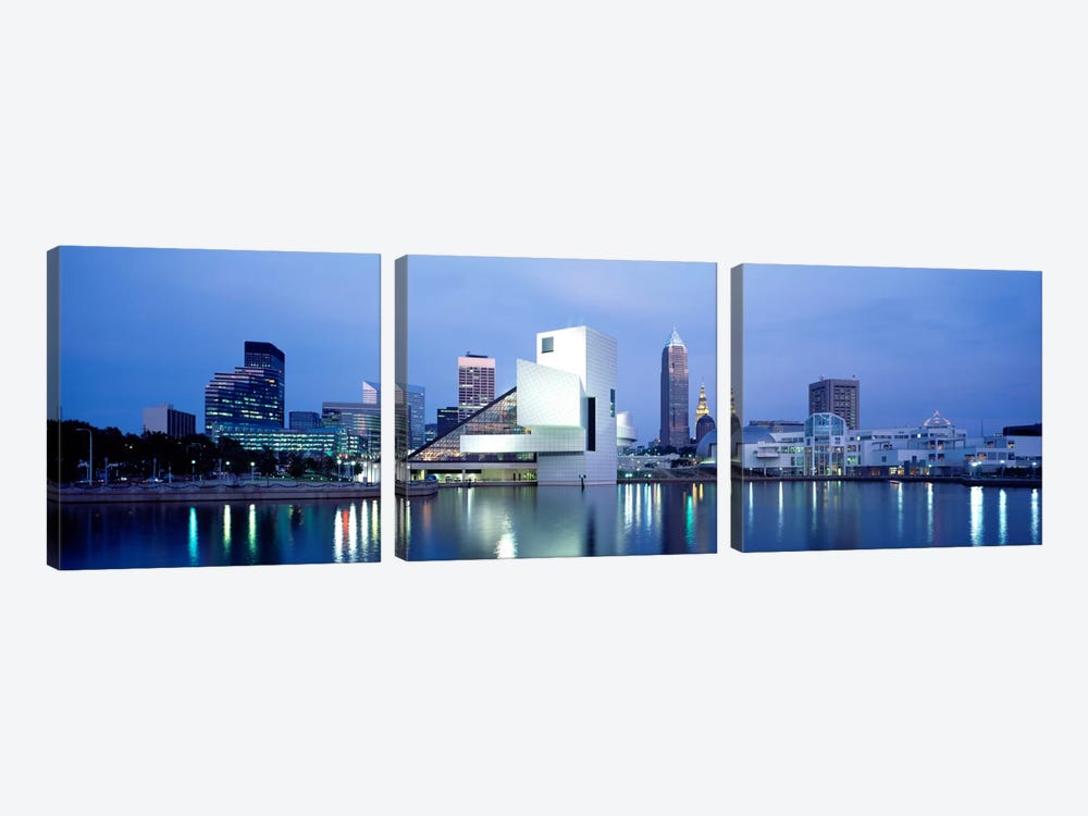 Rock And Roll Hall Of Fame, Cleveland, Ohio, USA by Panoramic Images 3-piece Canvas Art Print