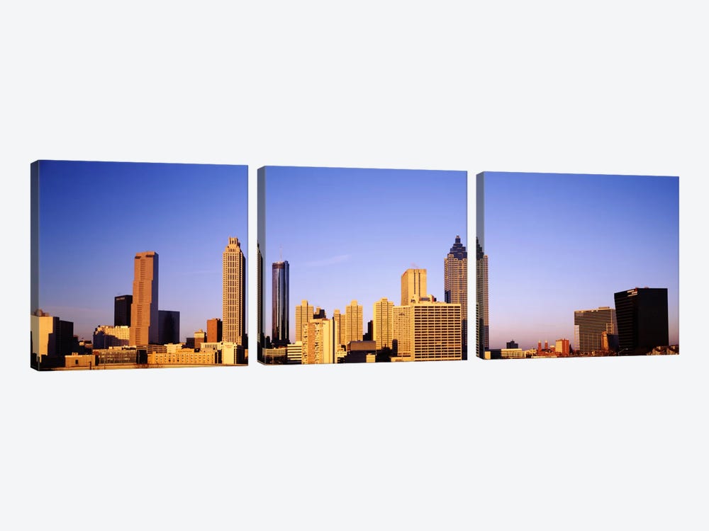 Skyscrapers in a city, Atlanta, Georgia, USA #2 by Panoramic Images 3-piece Art Print
