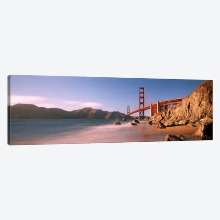 Bridge across a sea, Golden Gate Bridge, San Francisco, California, USA Canvas Print #PIM1753} by Panoramic Images Canvas Print