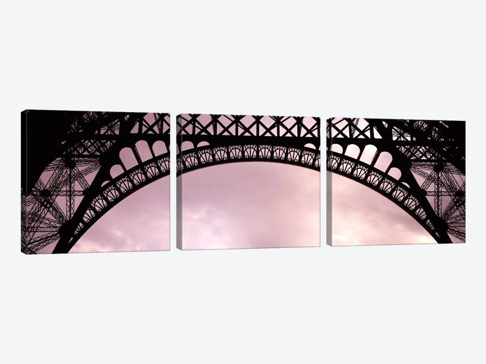 Sauvestre's Decorative Grill-Work Arches, Eiffel Tower, Paris, Ile-de-France, France by Panoramic Images 3-piece Canvas Art