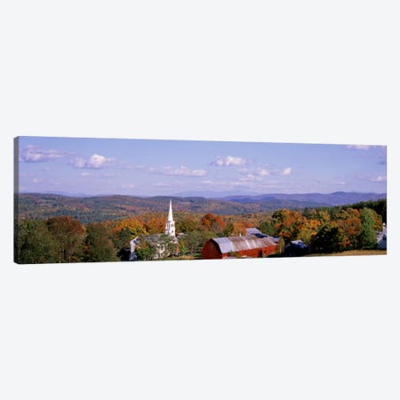 High angle view of barns in a field, Peacham, Vermont, USA Canvas Print #PIM1762} by Panoramic Images Canvas Art