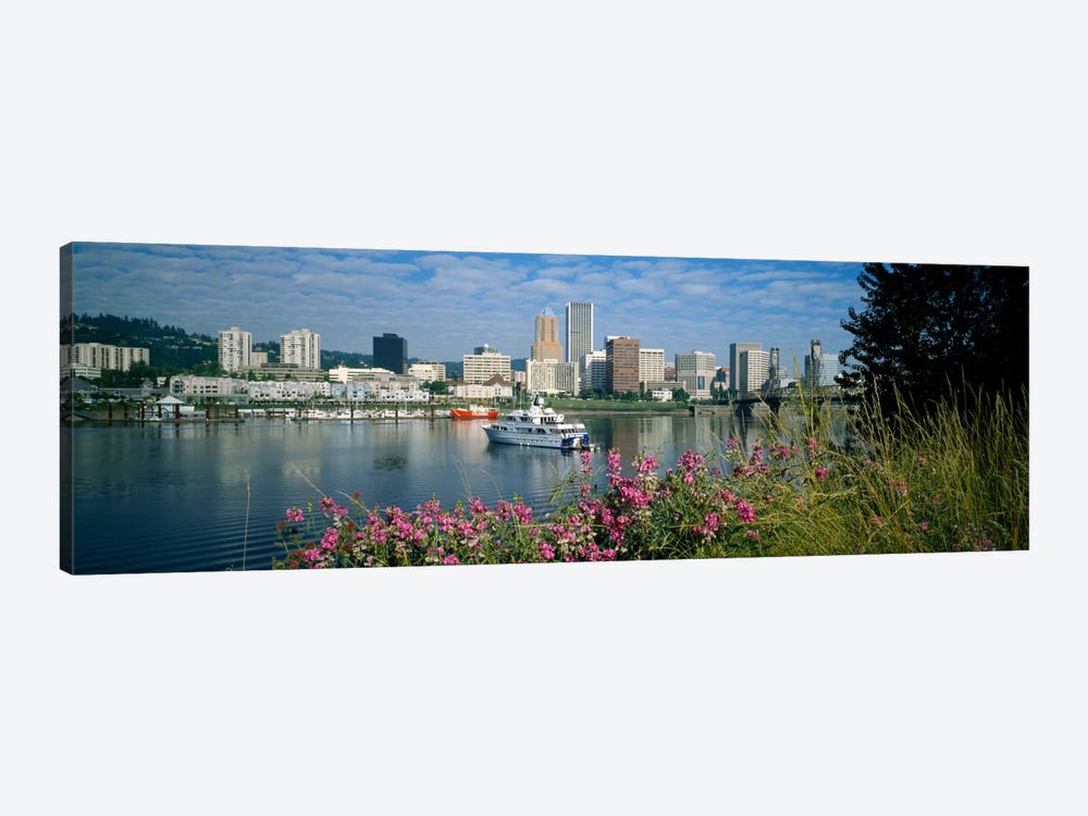 Boat in the sea, Portland, Oregon, USA, 1999 by Panoramic Images 1-piece Canvas Wall Art