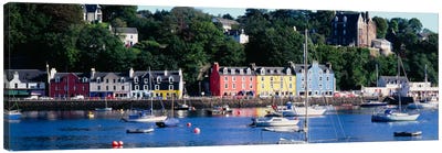 Main Street Architecture, Tobermory, Isle of Mull, Inner Hebrides, Scotland, United Kingdom Canvas Art Print - Harbor & Port Art