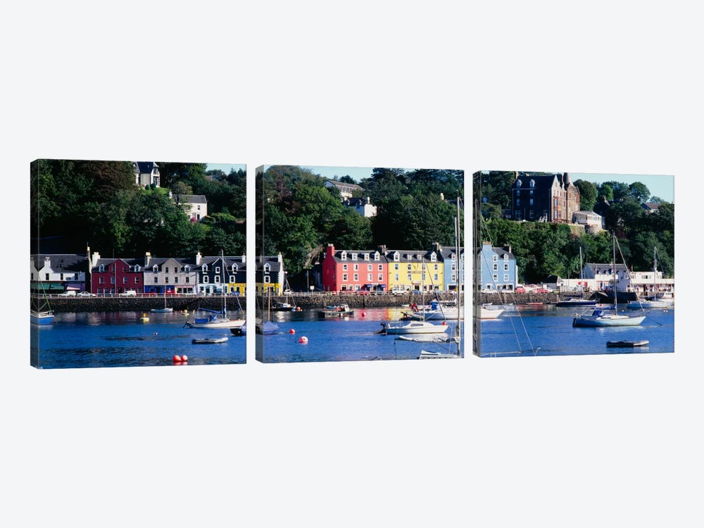 Main Street Architecture, Tobermory, Isle of Mull, Inner Hebrides, Scotland, United Kingdom by Panoramic Images 3-piece Canvas Print