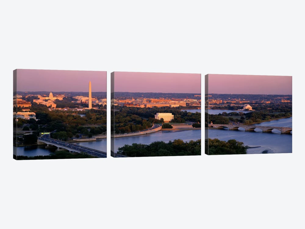 Aerial, Washington DC, District Of Columbia, USA by Panoramic Images 3-piece Canvas Art Print