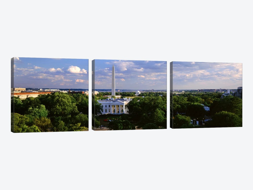 Aerial, White House, Washington DC, District Of Columbia, USA by Panoramic Images 3-piece Art Print
