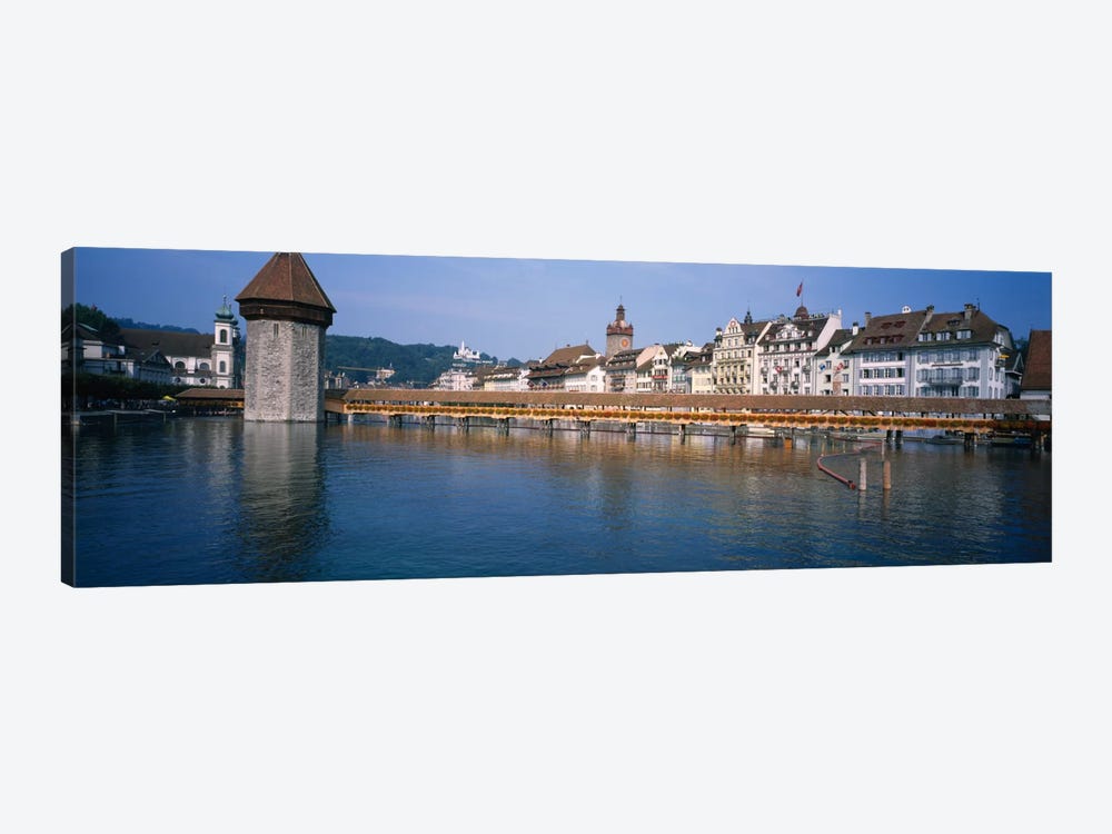 Kapellbrucke & Wasserturm, Lucerne, Switzerland by Panoramic Images 1-piece Canvas Print