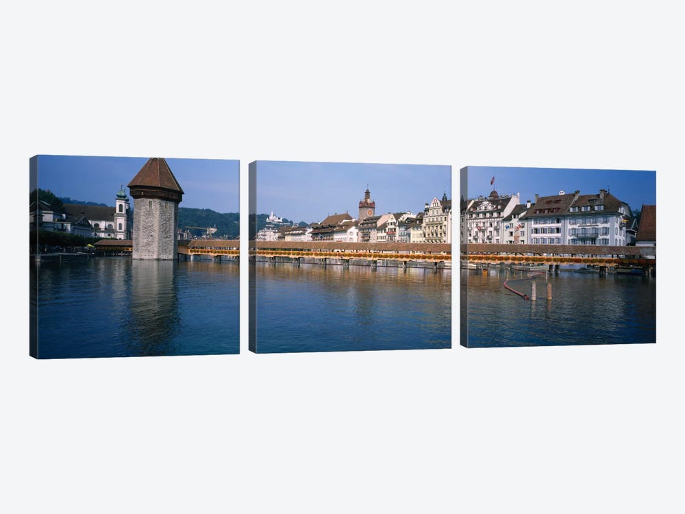 Kapellbrucke & Wasserturm, Lucerne, Switzerland by Panoramic Images 3-piece Art Print