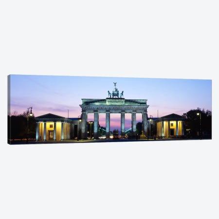 Brandenburg Gate At Dusk, Berlin, Germany Canvas Print #PIM178} by Panoramic Images Canvas Wall Art