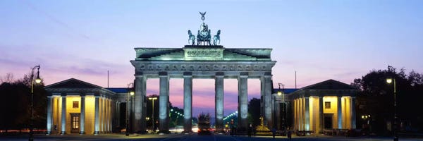 The Brandenburg Gate: Brandenburg Gate At Dusk, Berlin, Germany by Panoramic Images