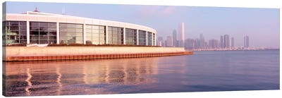 Building Structure Near The Lake, Shedd Aquarium, Chicago, Illinois, USA Canvas Art Print - Chicago Skylines
