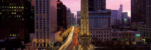 Chicago Skylines: Buildings in a city, Michigan Avenue, Chicago, Cook County, Illinois, USA by Panoramic Images