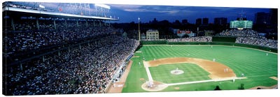 USA, Illinois, Chicago, Cubs, baseball #2 Canvas Art Print - Stadium Art