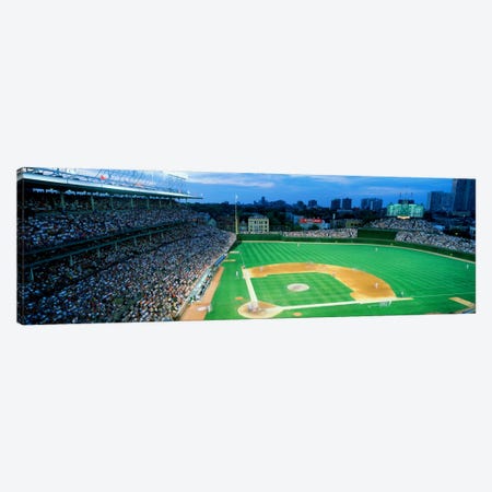 High angle view of spectators in a stadium, Wrigley Field, Chicago Cubs, Chicago, Illinois, USA Canvas Print #PIM1795} by Panoramic Images Canvas Art