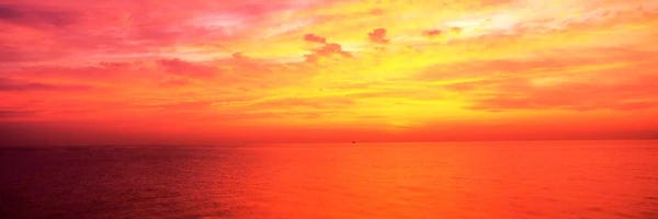 Lake Sunrises & Sunsets: Clouds over a lake at sunrise, Lake Michigan, Chicago, Illinois, USA by Panoramic Images