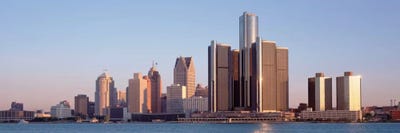 Buildings in a city, Detroit, Michigan, USA by Panoramic Images multi panel art