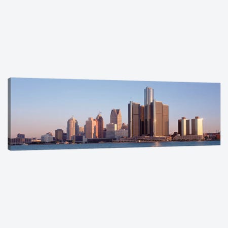 Buildings in a city, Detroit, Michigan, USA Canvas Print #PIM1800} by Panoramic Images Canvas Print