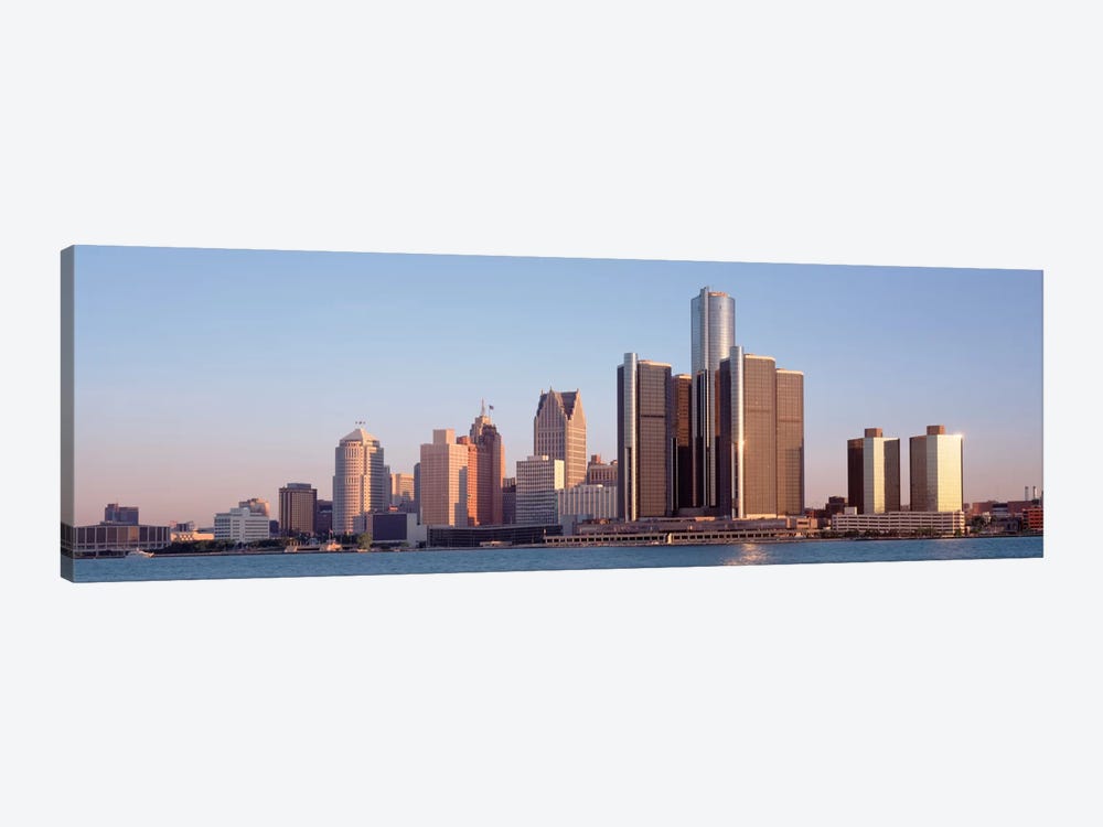 Buildings in a city, Detroit, Michigan, USA by Panoramic Images 1-piece Canvas Art Print