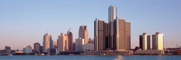 Detroit: Buildings in a city, Detroit, Michigan, USA by Panoramic Images
