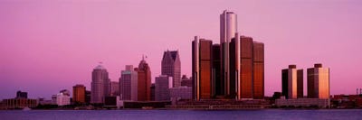 Canvas Print: Buildings in a cityDetroit, Michigan, USA by Panoramic Images - thumbnail