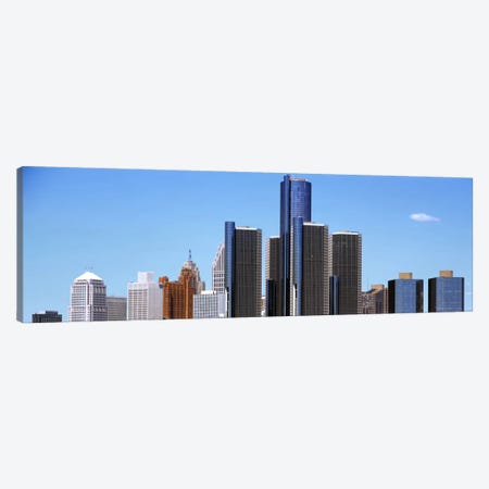 Skyscrapers in a city, Detroit, Wayne County, Michigan, USA Canvas Print #PIM1802} by Panoramic Images Canvas Art Print