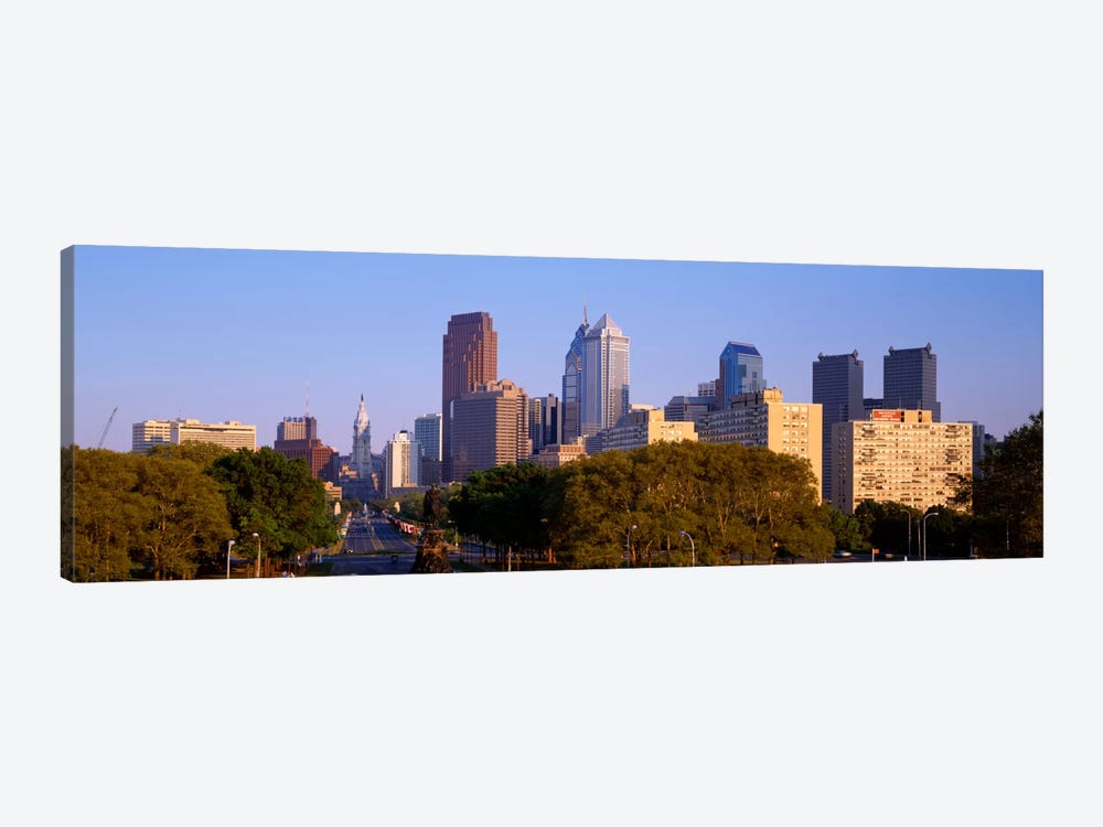 Skyscrapers in a city, Philadelphia, Pennsylvania, USA by Panoramic Images 1-piece Canvas Art