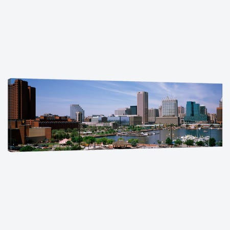 USA, Maryland, Baltimore, High angle view of Inner Harbor Canvas Print #PIM1806} by Panoramic Images Canvas Wall Art