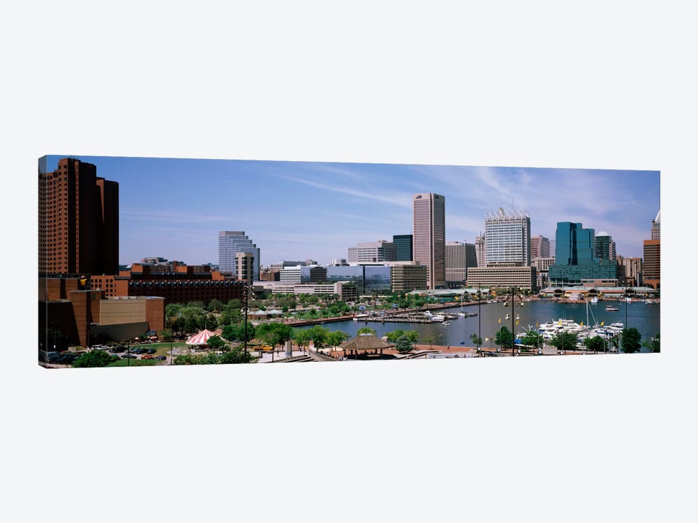 USA, Maryland, Baltimore, High angle view of Inner Harbor by Panoramic Images 1-piece Art Print